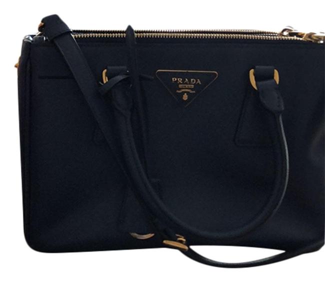 Prada Lux Mini Bluette Leather Cross Body Bag
