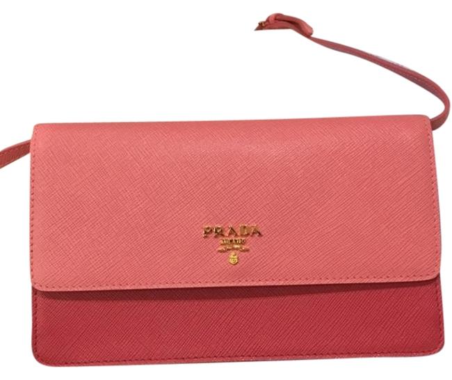 Prada Pattina Lux Peonia Saffiano Leather Cross Body Bag