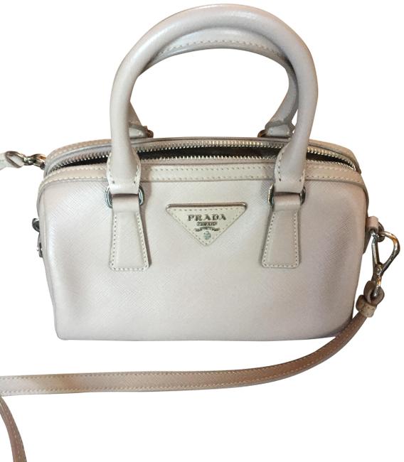 Prada Lux Saffiano Cammeo Dusty Rose Leather Cross Body Bag