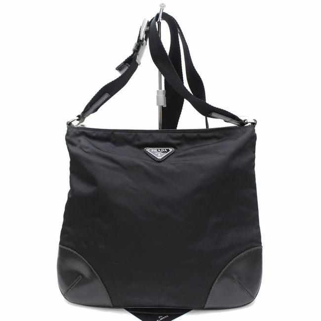 Prada Messenger 867628 Black Nylon Cross Body Bag