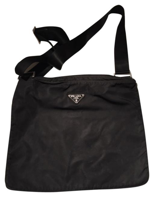 Prada Messenger Black Vela Cross Body Bag