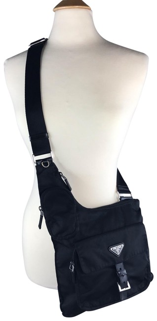 Prada Messenger Nice Tessuto Black Nylon Cross Body Bag