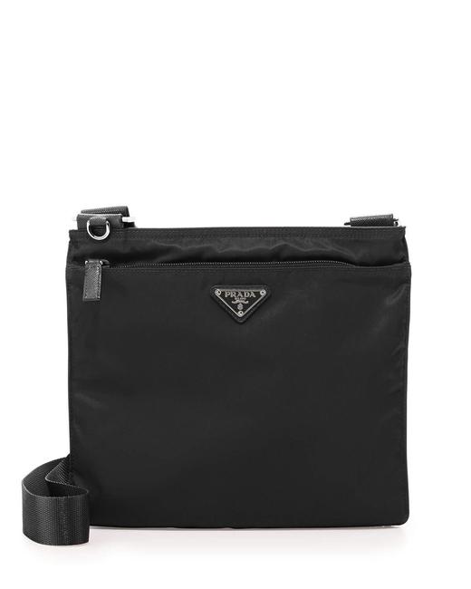 Prada Messenger Purse Black Nylon Cross Body Bag