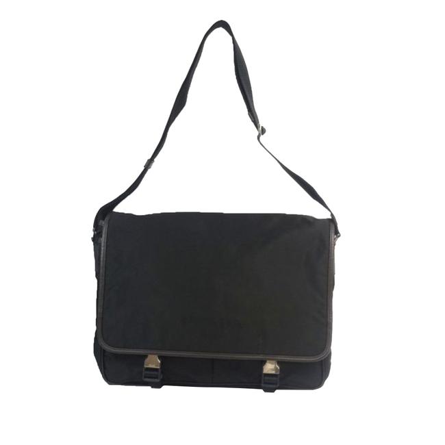 Prada Messenger Tessuto Black Leather Cross Body Bag