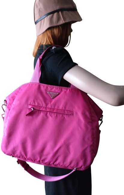 Prada Messenger XL Shoulder Travel Diaper Pink Nylon Cross Body Bag