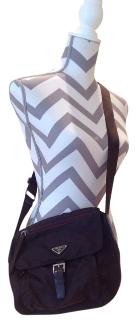 Prada Messenger MessengerCross Chocolate Brown Nylon Cross Body Bag