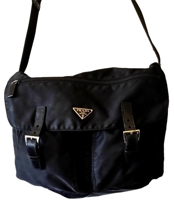 Prada Messenger Hobo MessengerHobo Black Nylon Cross Body Bag