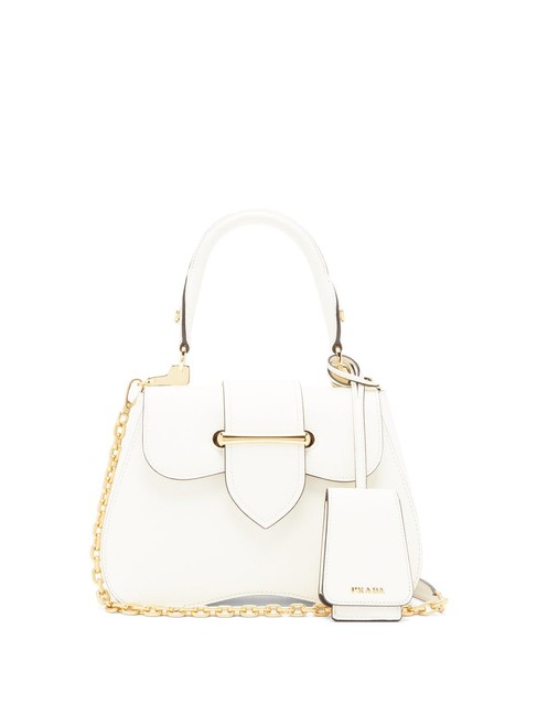 Prada Mf Sidonie Small Saffiano leather White Leather Cross Body Bag