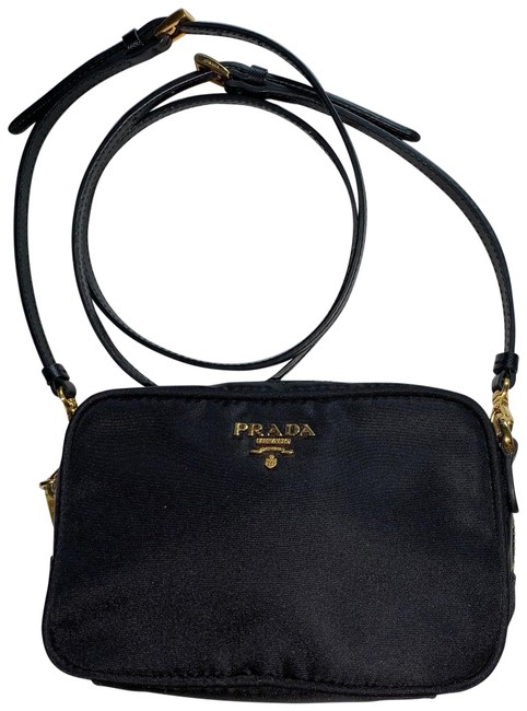 Prada Micro bag Nero Tessuto Nylon Cross Body Bag