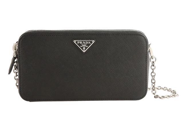 Prada Mini Black Saffiano Leather Cross Body Bag