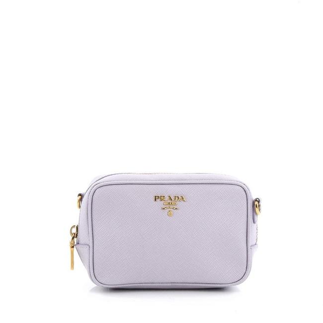 Prada Mini Lilac Saffiano Leather Cross Body Bag