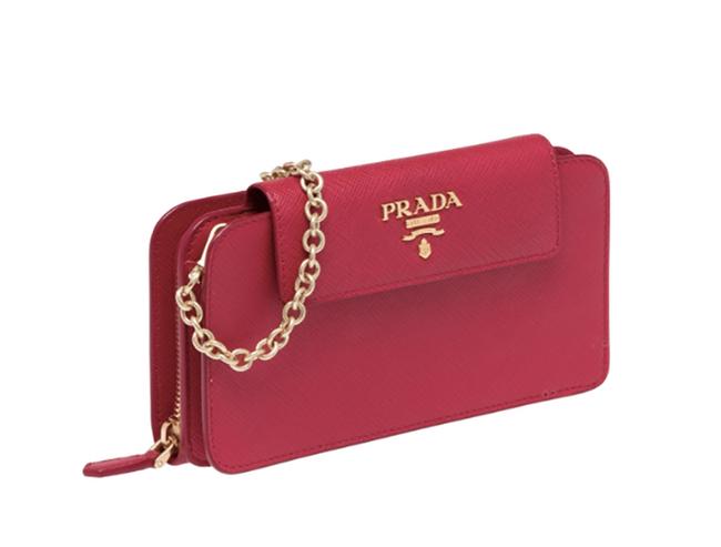 Prada Mini Red Leather Cross Body Bag