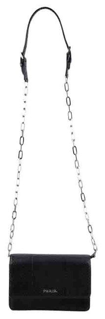 Prada Mini Wallet Black Snakeskin Cross Body Bag