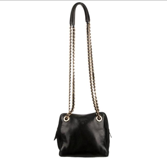 Prada Nappa Black Leather  Nylon Cross Body Bag