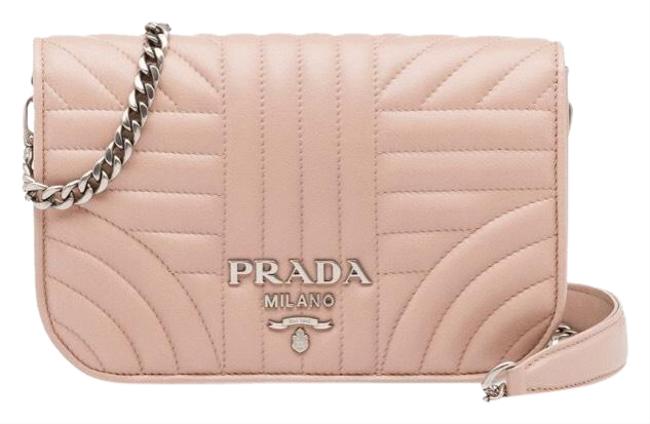 Prada Nappa Leather Nude Shoulder Cross Body Bag
