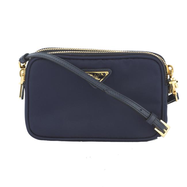 Prada Navy Blue Tessuto Nylon Camera Bag