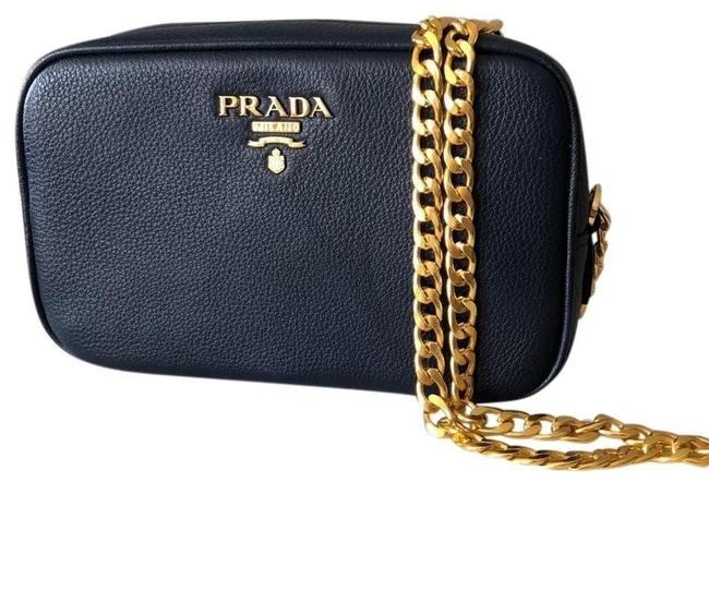 Prada Navy Leather Cross Body Bag