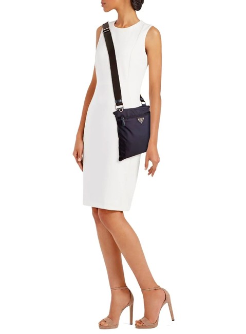 Prada New Nylon Purse Black Matelasse Chevron Leather Cross Body Bag