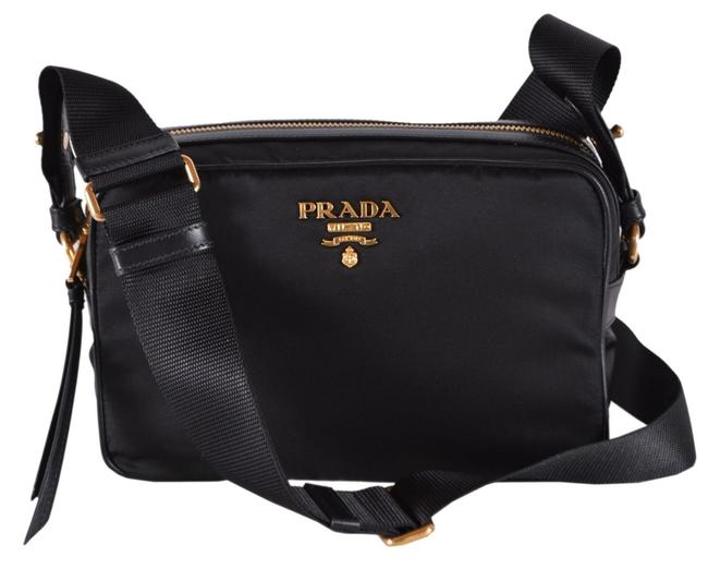 Prada New Tessuto Bandoliera Camera Black Nylon Cross Body Bag