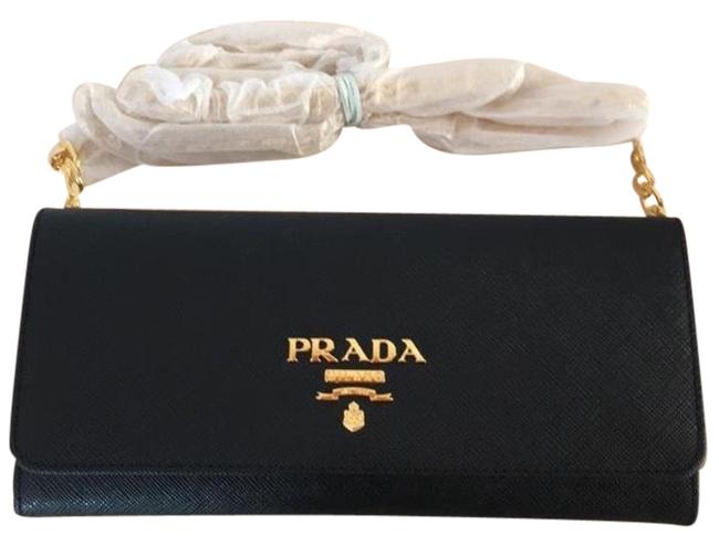 Prada New Without Tag Black Leather Cross Body Bag