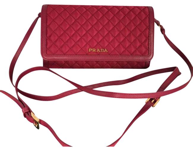 Prada Wallet on Chain Nylon Leather Cross Body Bag