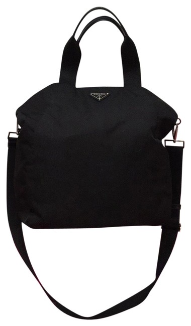 Prada Nylon Tote Black Cross Body Bag
