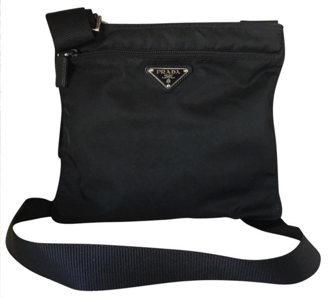 Prada Messenger Nylon Vela Black Cross Body Bag