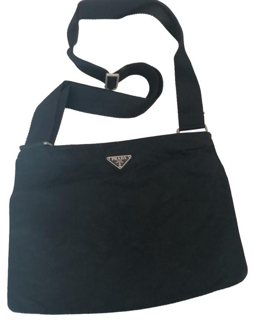 Prada One Zip Black Nylon Cross Body Bag