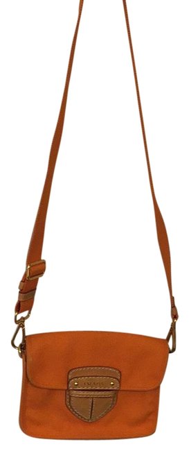 Prada Orange Canvas Cross Body Bag