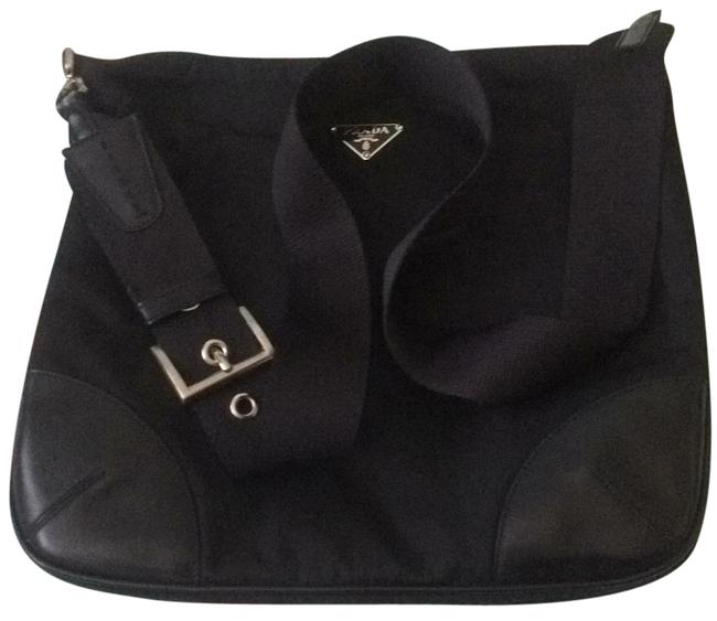 Prada Over Black Nylon Cross Body Bag