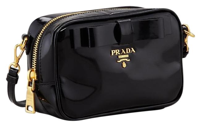 Prada Patent Black Leather Cross Body Bag