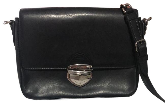 Prada Pattina Black Leather Cross Body Bag