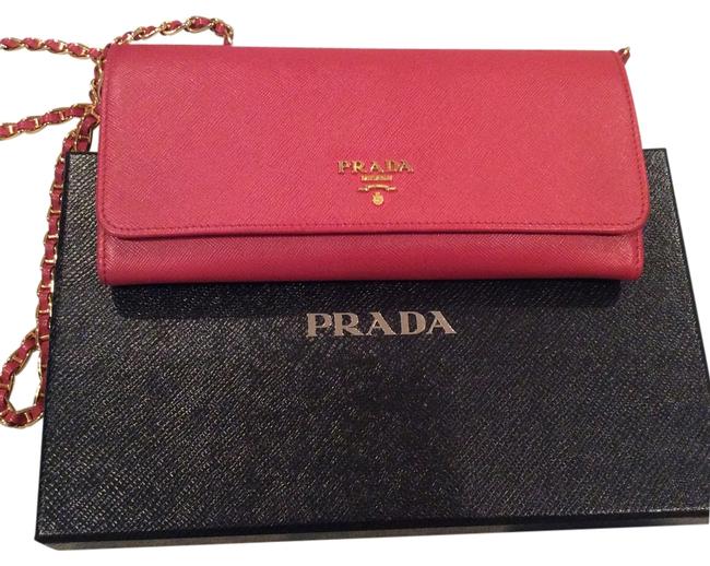 Prada Peony Pink Saffiano Cross Body Bag