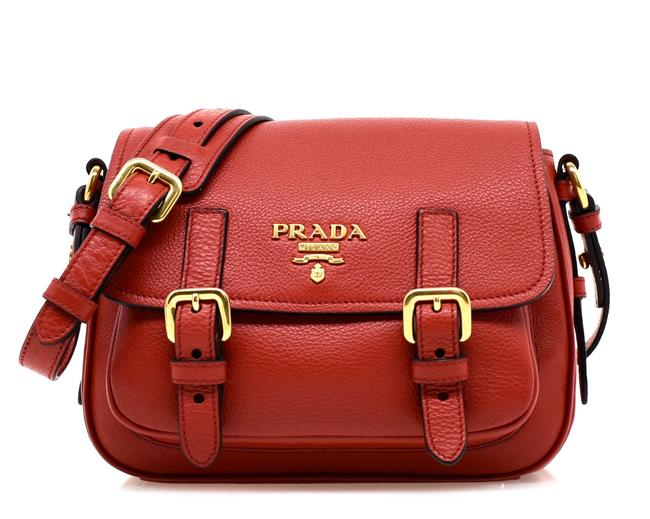 Prada Phenix Shoulder Red Leather Cross Body Bag