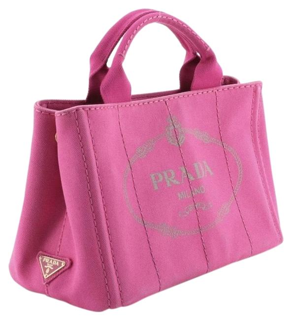 Prada Pink Canvas Cross Body Bag