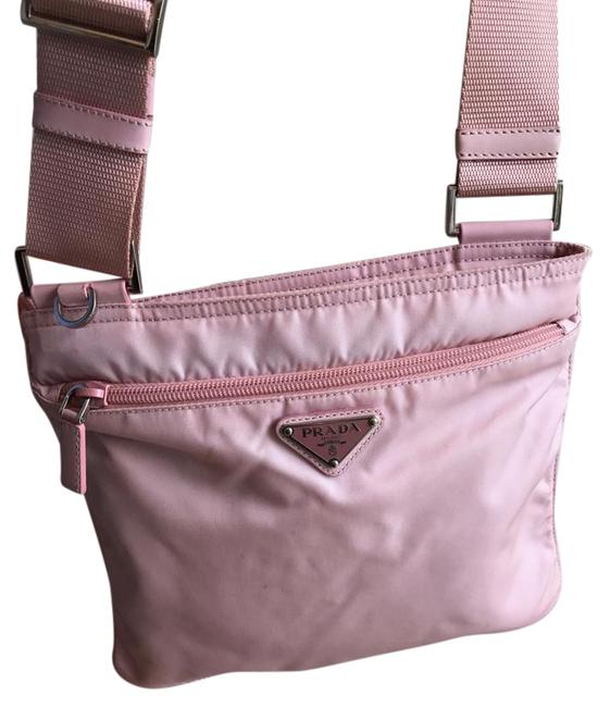 Prada Pink Vela Nylon Cross Body Bag