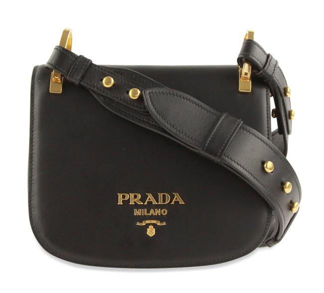 Prada Pionniere Black Leather Cross Body Bag