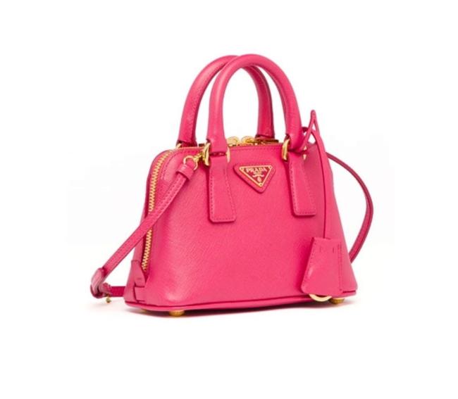 Prada Promenade Mini Saffiano Pink Cross Body Bag