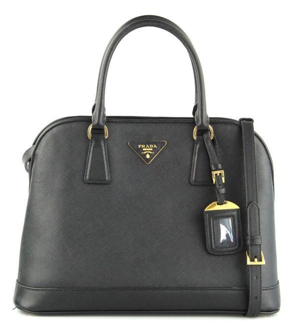 Prada Promenade Open Black Leather Cross Body Bag