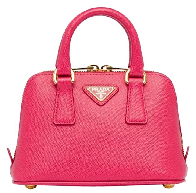 Prada Promenade Pink Saffiano Cross Body Bag