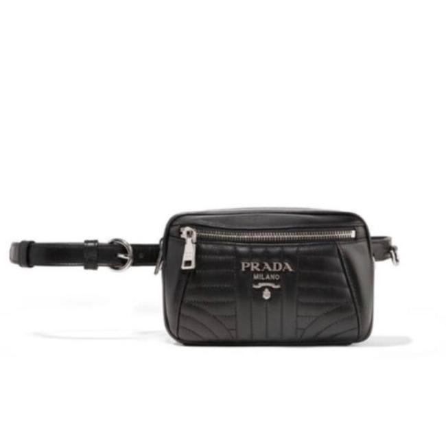 Prada Belt Quilted Leather Camera Cross Body Bag