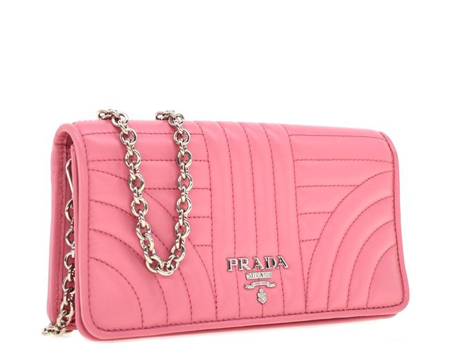 Prada Quilted Pink Leather Cross Body Bag