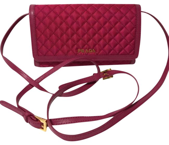 Prada Quilted Pink Nylon Cross Body Bag