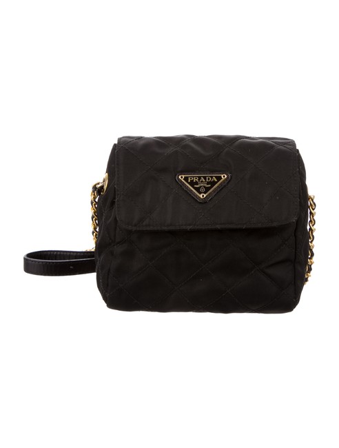 Prada Quilted Tessuto Black Nylon Cross Body Bag