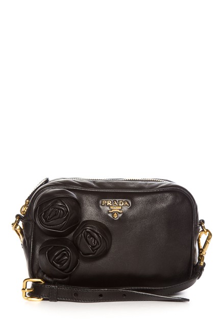 Prada Rose Nero Nappa Leather Cross Body Bag