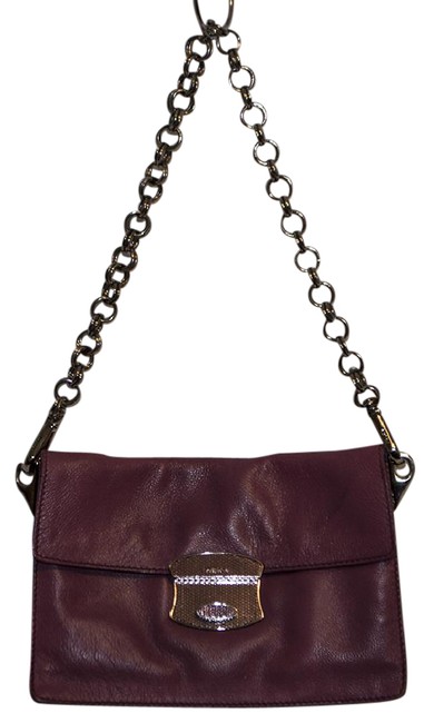 Prada Rose Pink  Siler Leather Cross Body Bag