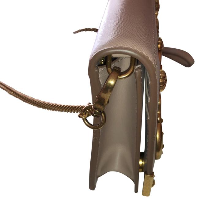 Prada Runway Beige Lambskin Leather Cross Body Bag