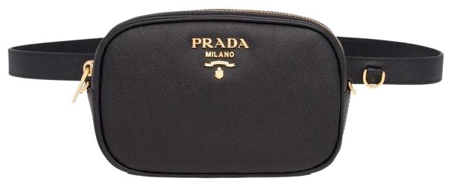 Prada Belt Saffiano Belt BagCrossboby Black Leather Cross Body Bag