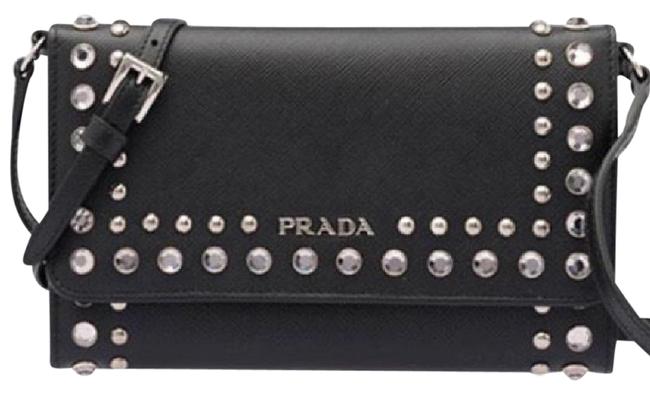 Prada Saffiano Borchi Cross Body Bag