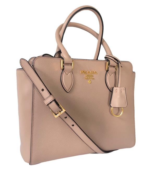 Prada Saffiano Dusty Pink Leather Cross Body Bag